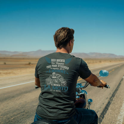 Dieu inventa la femme puis pour s'excuser auprès de l'homme il inventa la moto et la bière