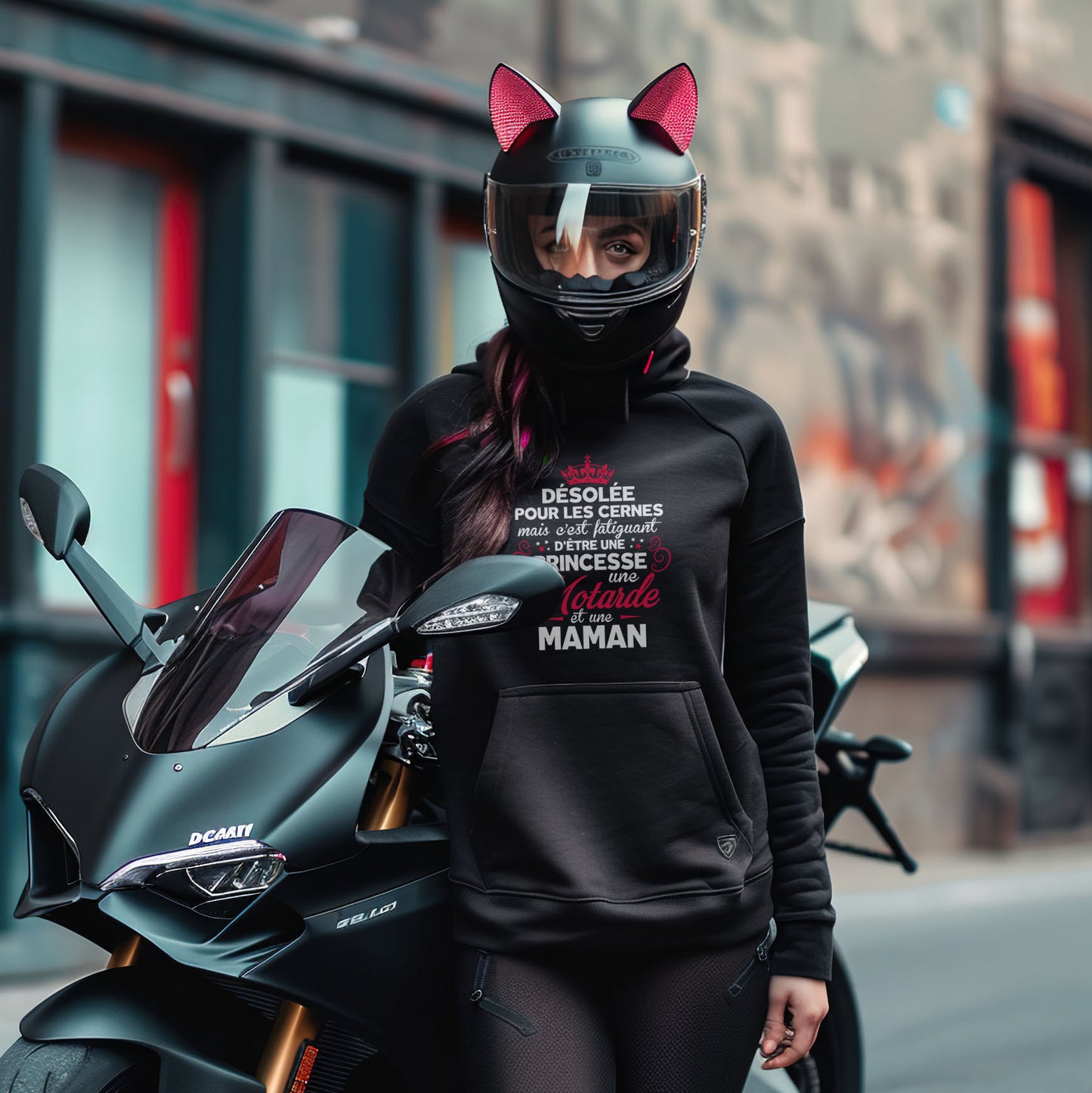 C'est faitguant d'être une princesse une motarde et une maman