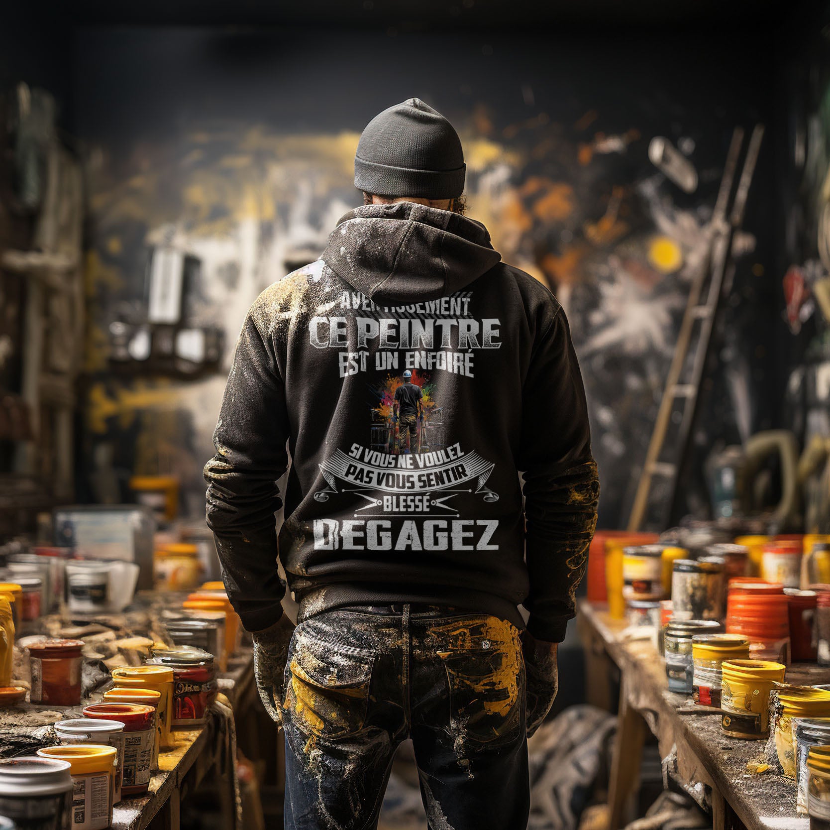 Peintre grincheux, sarcastique, imprévisible, non médicamenté