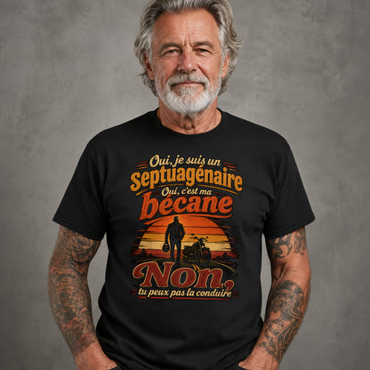 Oui, je suis un septuagénaire. Oui, c'est ma bécane