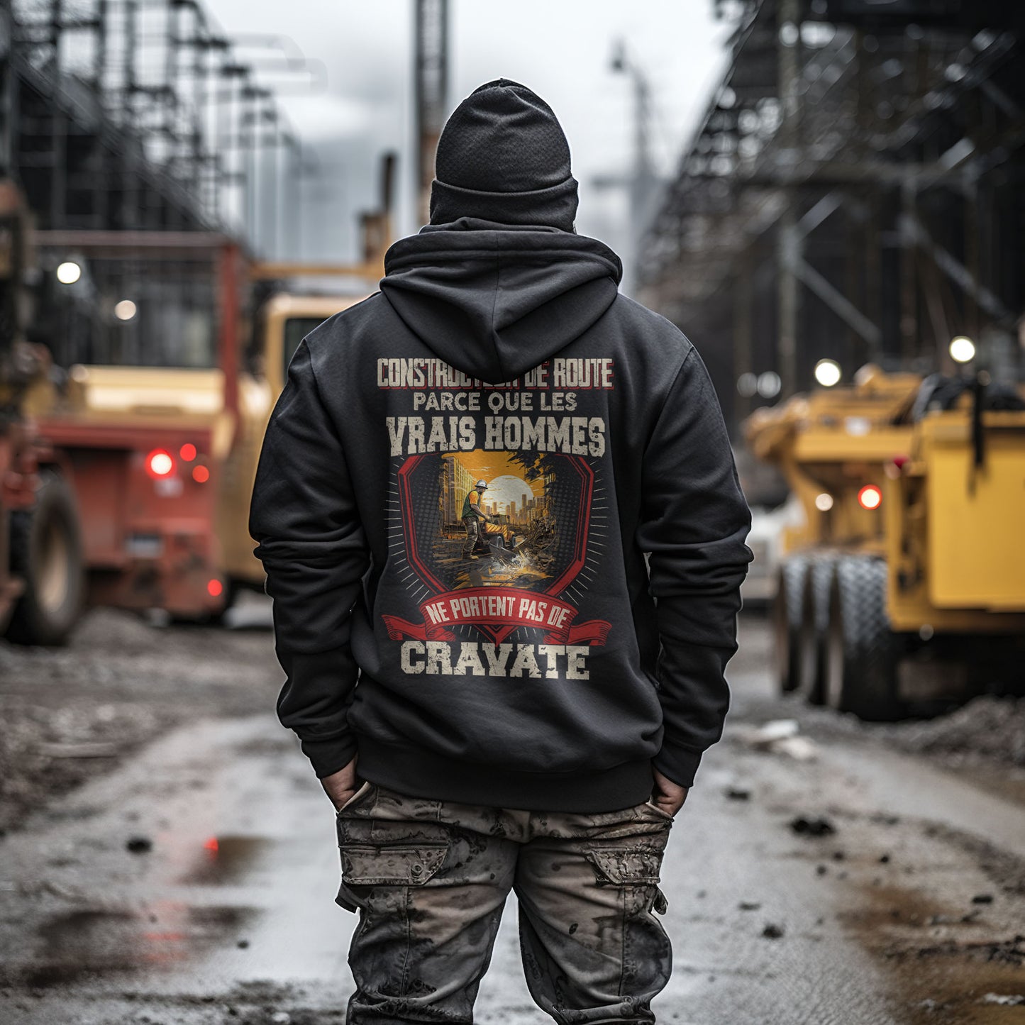 Les vrais hommes ne portent pas de cravate. Je suis Constructeur de Route