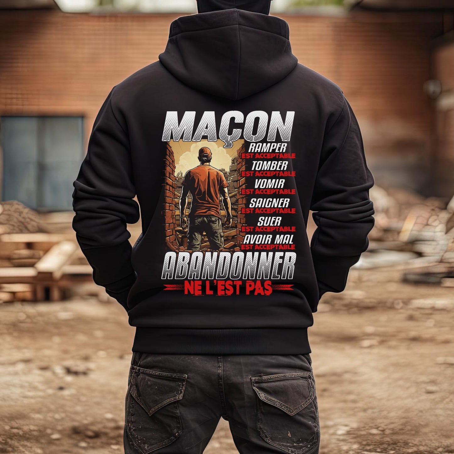 Maçon, ramper, tomber, vomir, saigner est acceptable