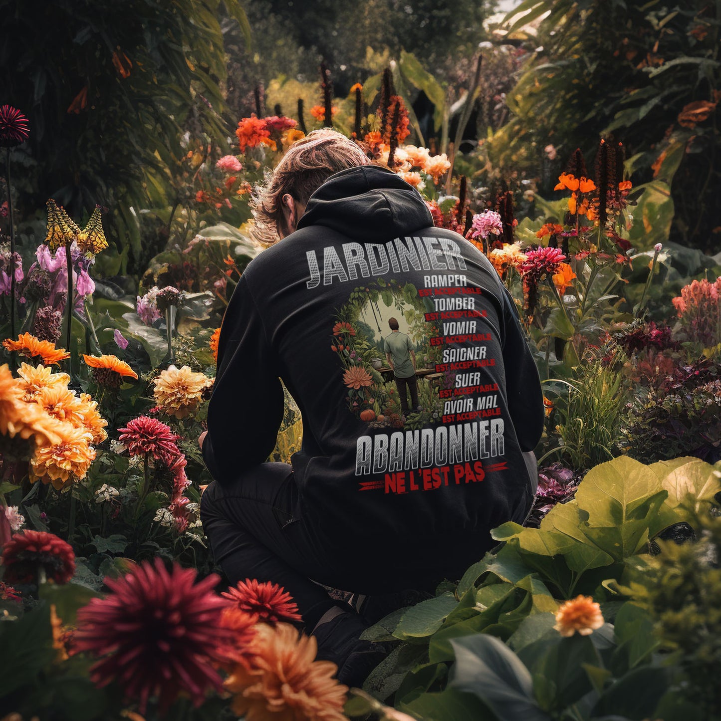 Jardinier, ramper, tomber, vomir, saigner est acceptable