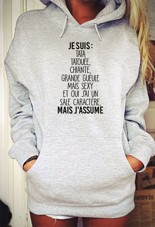 Je suis tata, tatouée, chiante, grande gueule mais sexy et oui j'ai un sale caractère et j'assume
