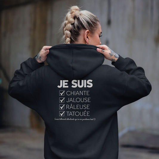 Je suis chiante, jalouse, râleuse, tatouée mais tellement attachante qu'en me pardonne tout