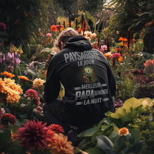 Paysagiste le jour, papa la nuit