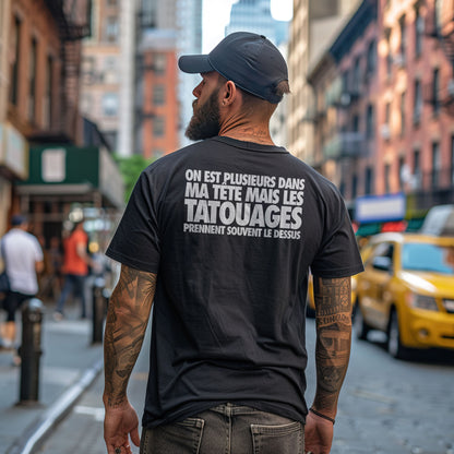 On est plusieurs dans ma tête mais les tatouages prennent souvent le dessus