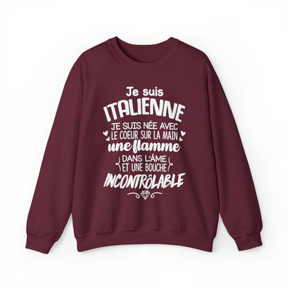 Je suis Italienne, je suis née avec le coeur sur la mai