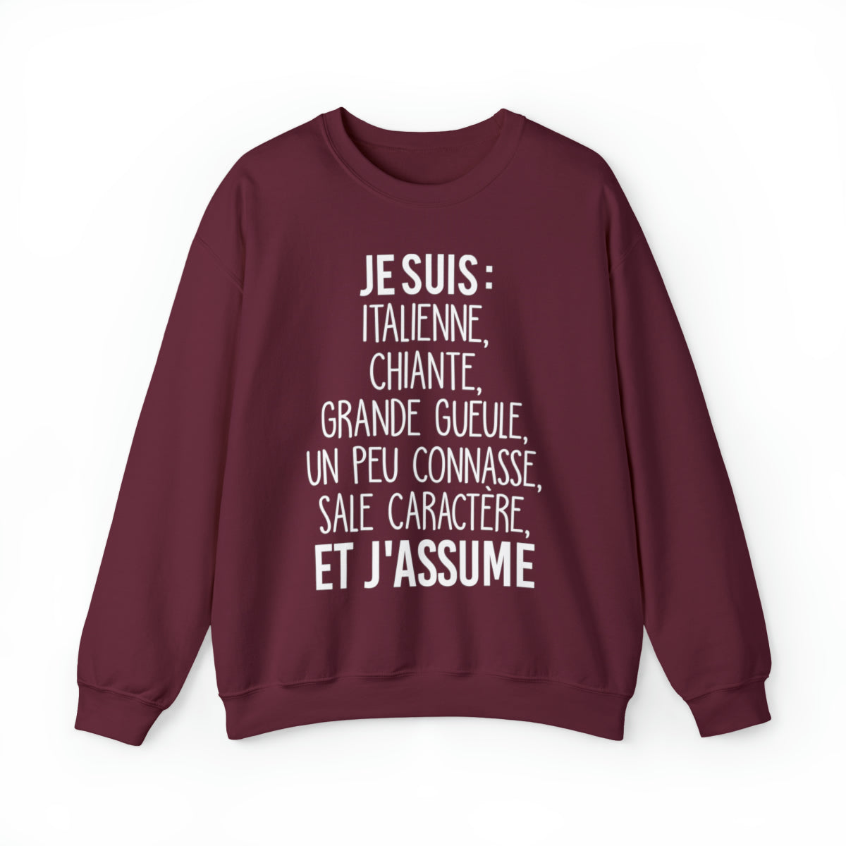 Je suis Italienne sale caractère et j'assume