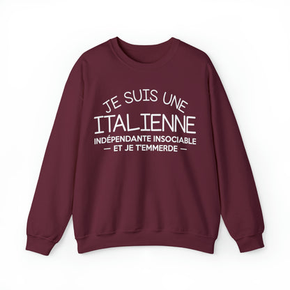 Je suis une Italienne indépendante insociable