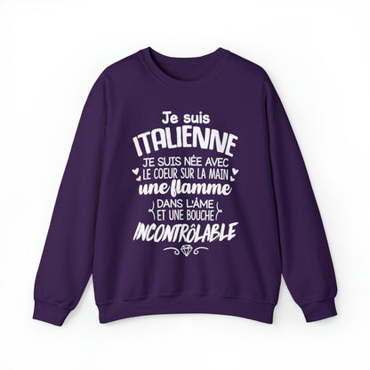 Je suis Italienne, je suis née avec le coeur sur la mai