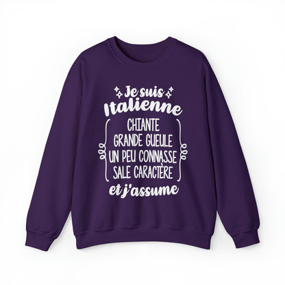 Je suis Italienne sale caractère et j'assume