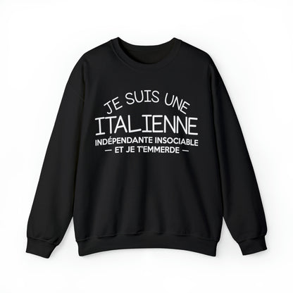 Je suis une Italienne indépendante insociable