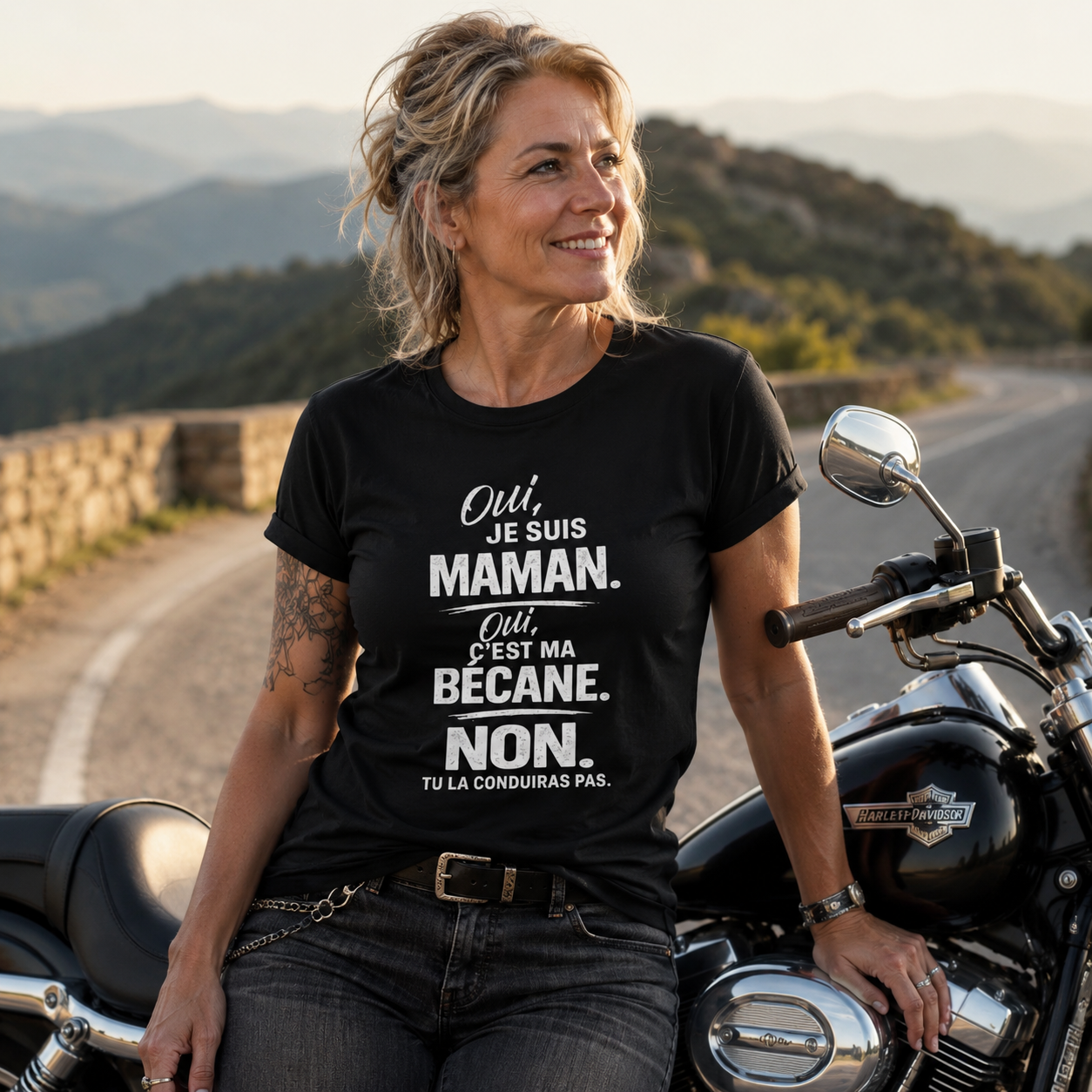 Oui, je suis maman. Oui, c'est ma bécane