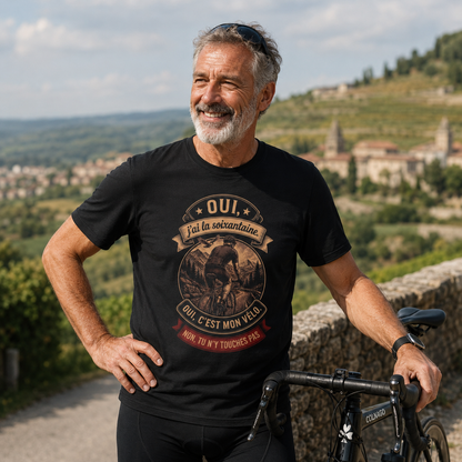 Oui, j'ai la soixantaine. Oui, c'est mon vélo