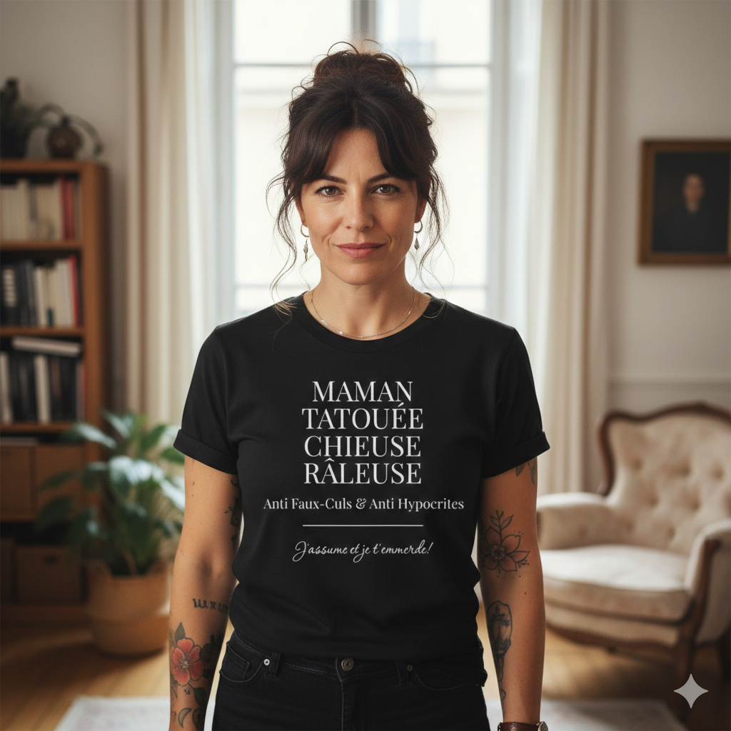 Maman Tatouée Chieuse Râleuse Anti Faux-Culs et J'assume