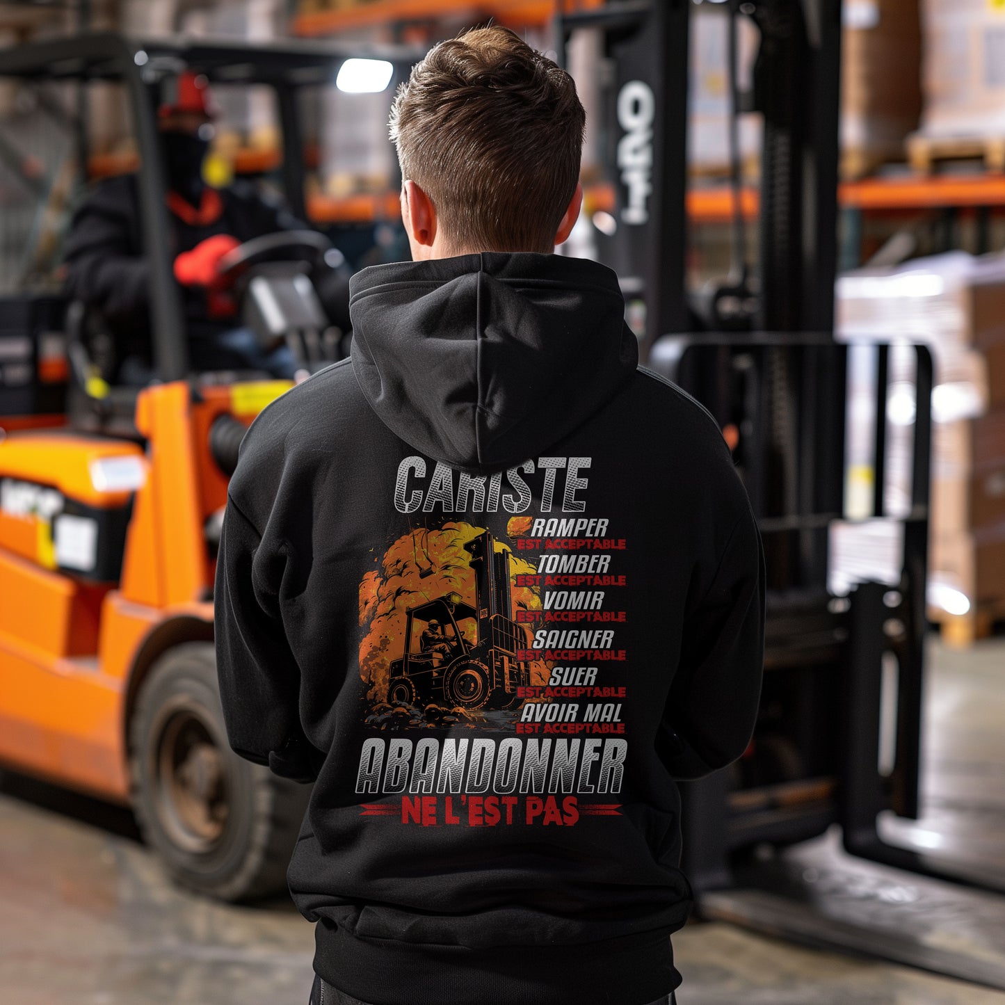 Cariste, ramper, tomber, vomir, saigner est acceptable