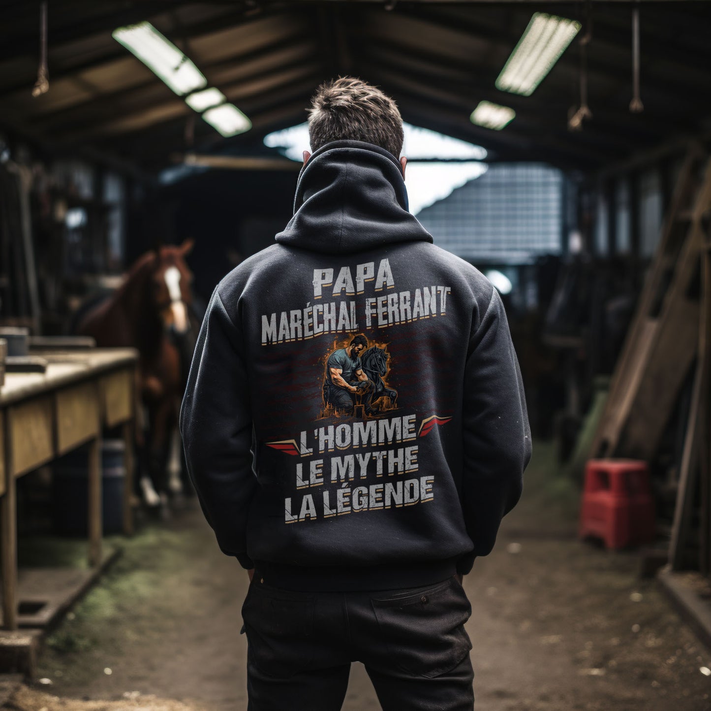 Papa, Maréchal ferrant, Légende