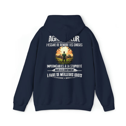 Agriculteur, j'essaie de rendre les choses imperméables à la stupidité