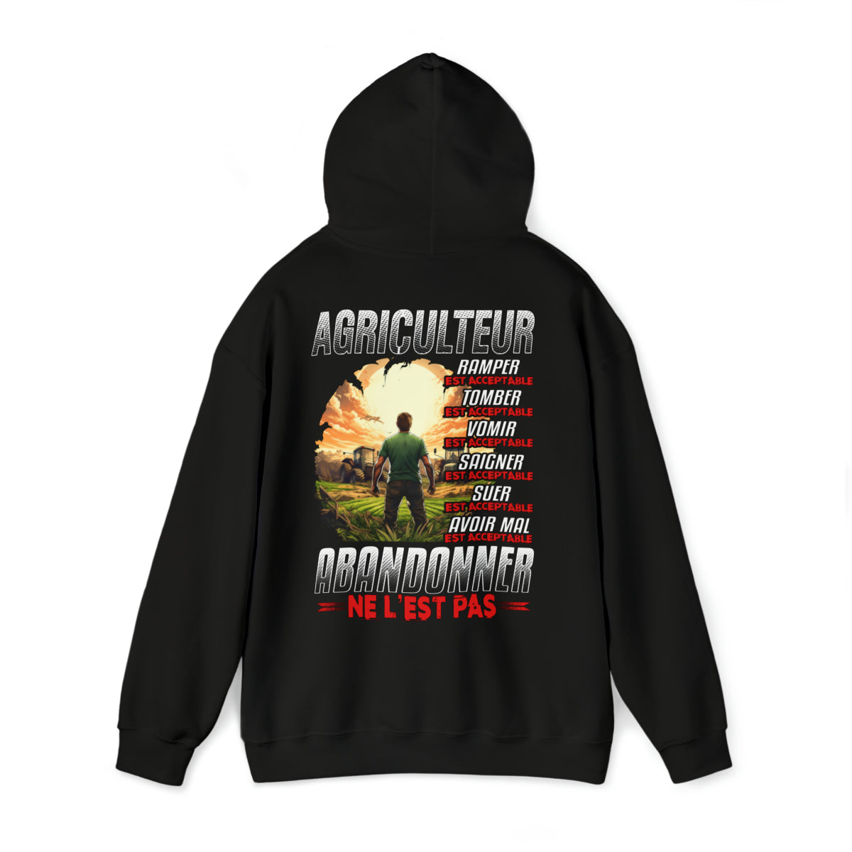 Agriculteur, ramper, tomber, vomir, saigner est acceptable