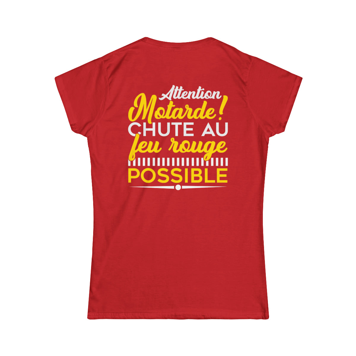 Attention motarde ! Chute au feu rouge possible