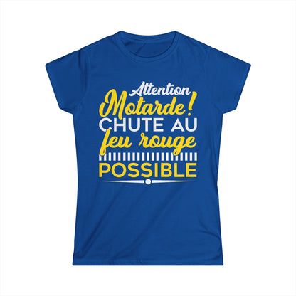 Attention motarde ! Chute au feu rouge possible