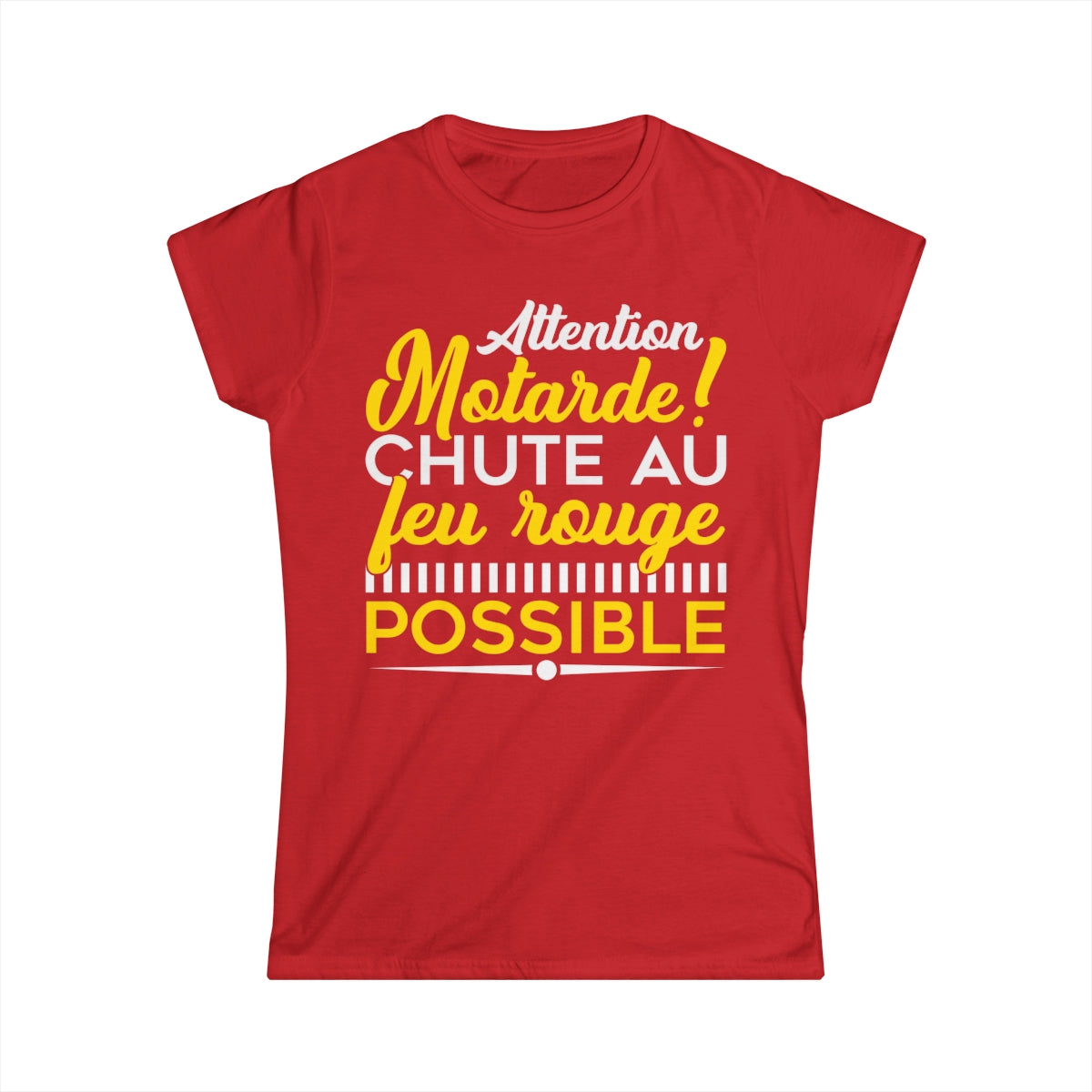 Attention motarde ! Chute au feu rouge possible