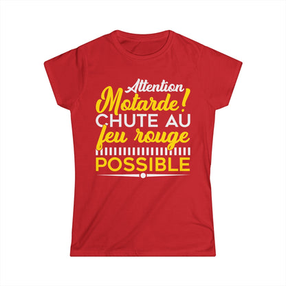 Attention motarde ! Chute au feu rouge possible
