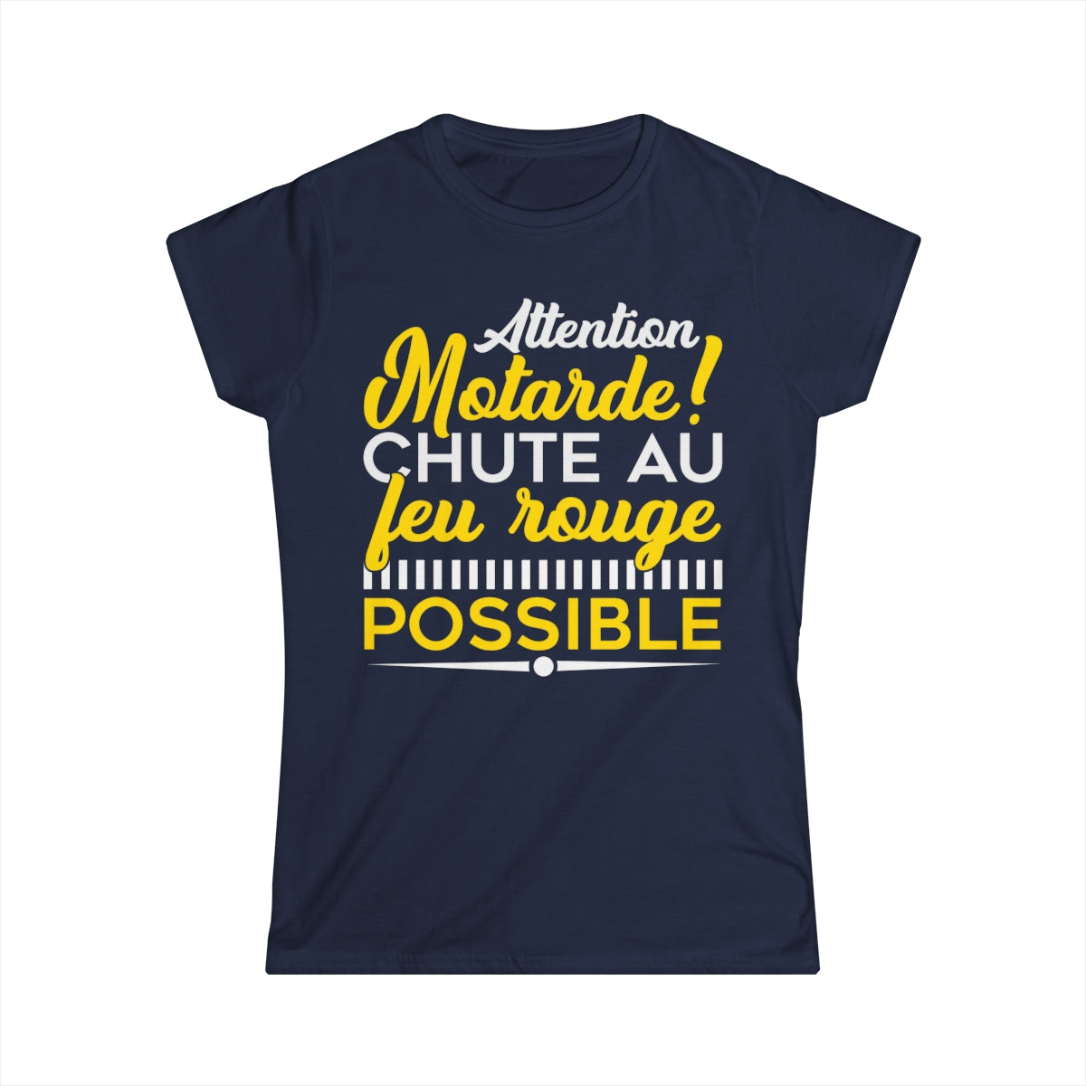 Attention motarde ! Chute au feu rouge possible