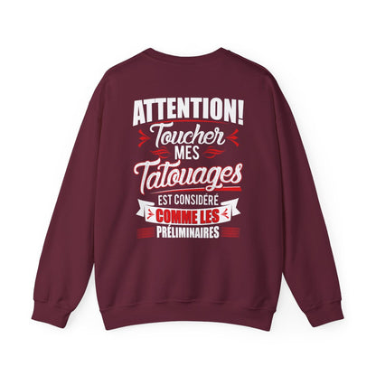Attention! Toucher mes tatouages est considéré comme les préliminaires