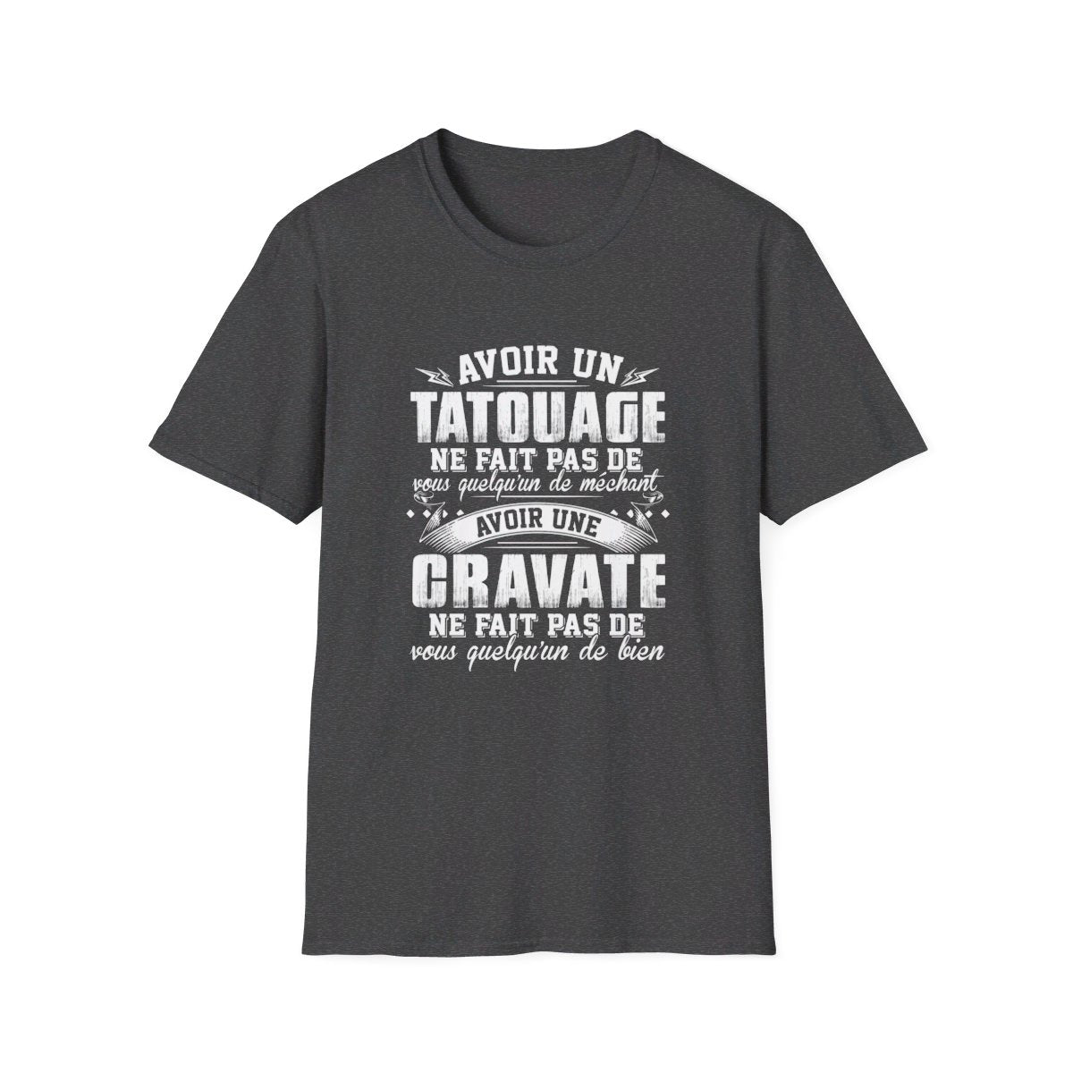 Avoir un tatouage ne fait pas de vous quelqu'un de méchant avoir une cravate ne fait pas de vous quelqu'un de bien