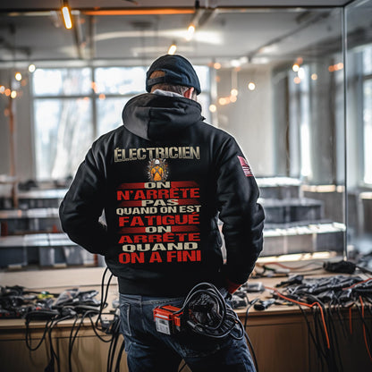 Électricien, on n'arrête pas quand on est fatigué