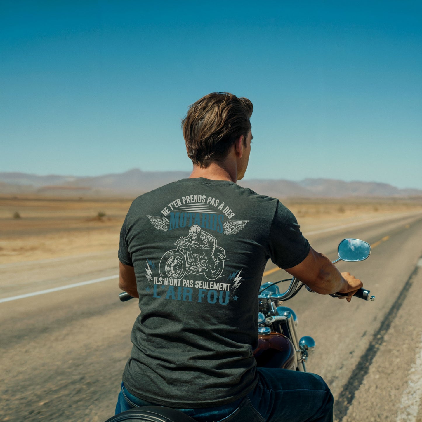 Ne t'en prends pas à des motards, ils n'ont pas seulenment l'air fou