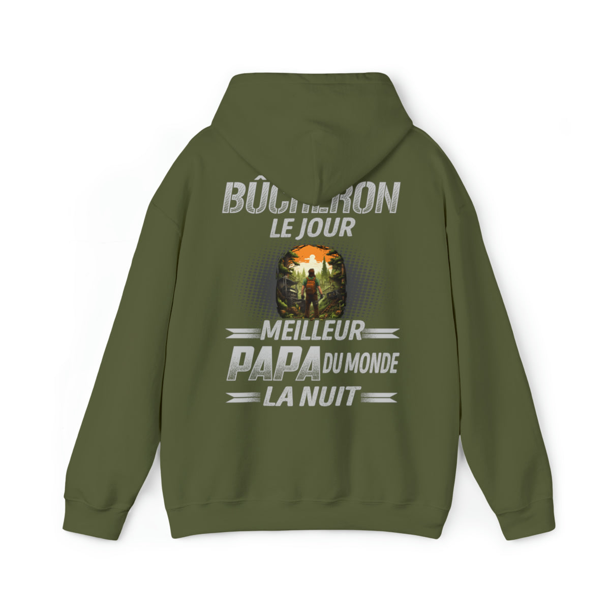 Bûcheron le jour, papa la nuit