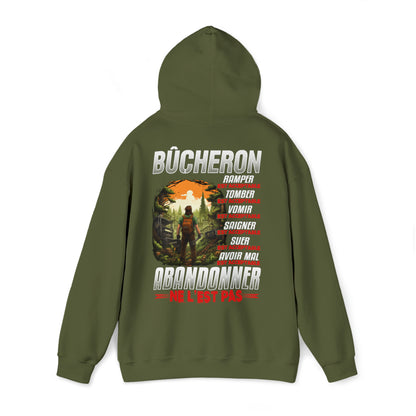 Bûcheron, ramper, tomber, vomir, saigner est acceptable