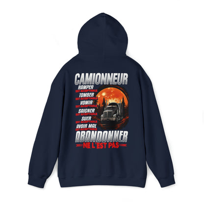 Camionneur, ramper, tomber, vomir, saigner est acceptable