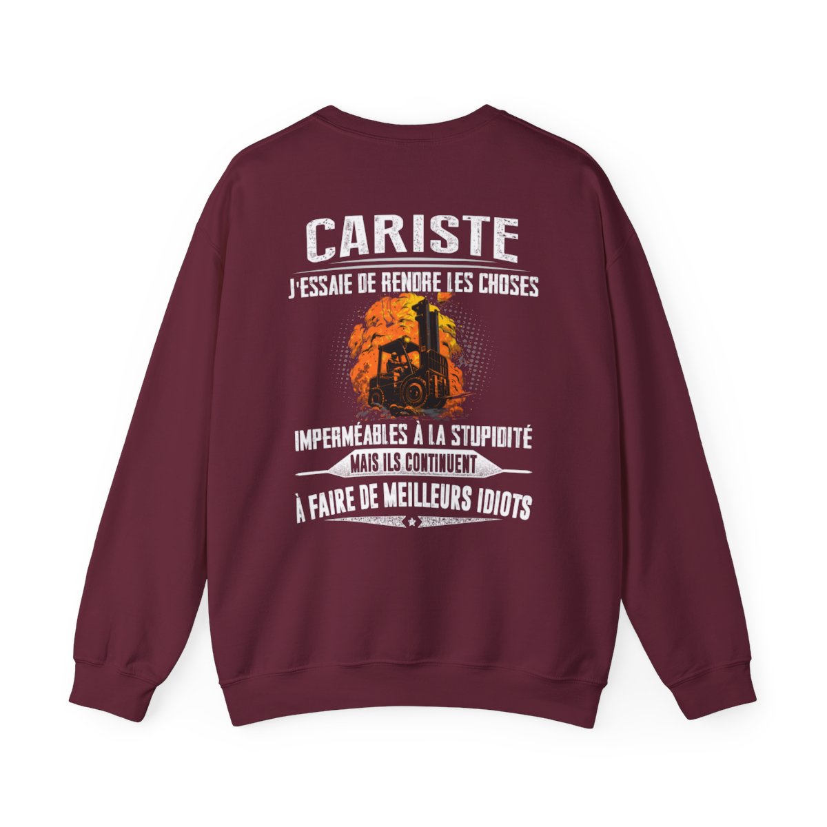 Cariste, j'essaie de rendre les choses imperméables à la stupidité