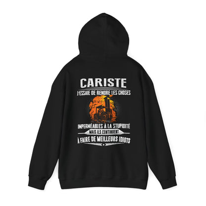 Cariste, j'essaie de rendre les choses imperméables à la stupidité