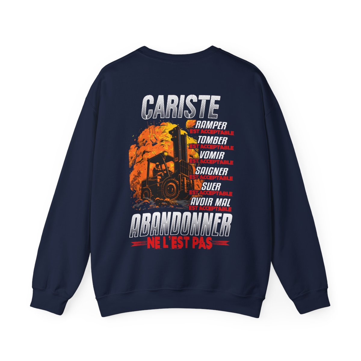 Cariste, ramper, tomber, vomir, saigner est acceptable