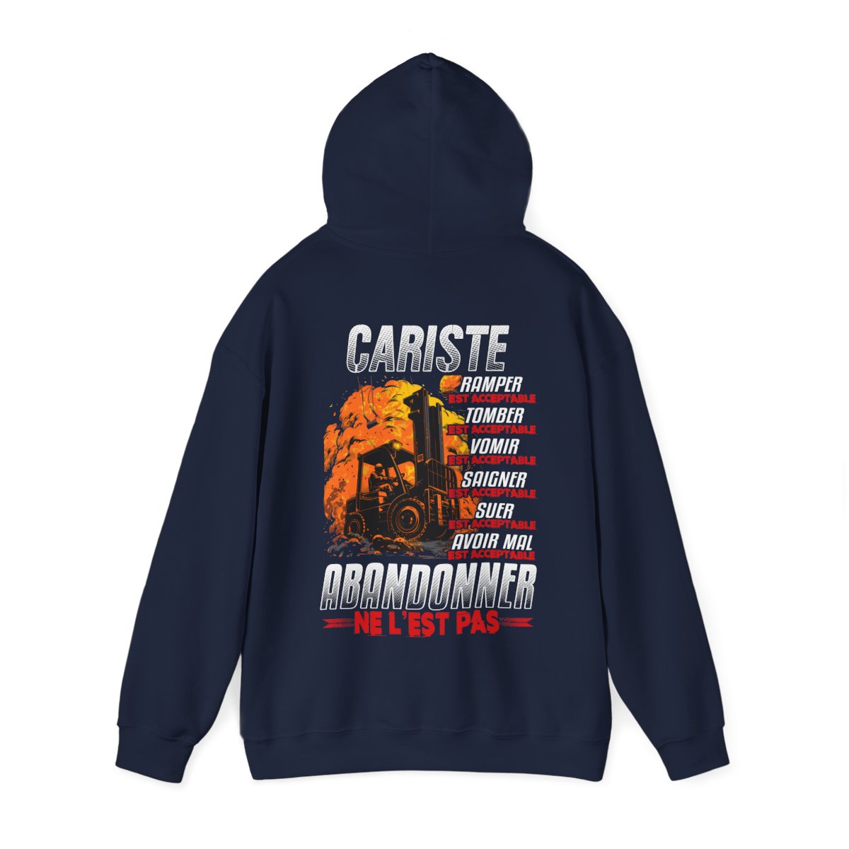 Cariste, ramper, tomber, vomir, saigner est acceptable