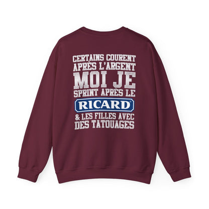 Certains courent après l'argent, moi je sprint après le ricard & les filles avec des tatouages