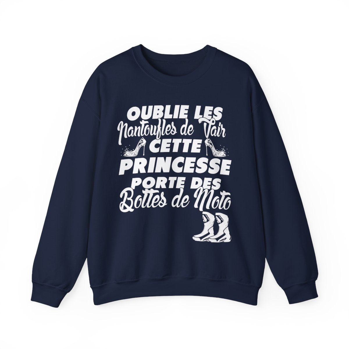 Cette princesse porte des bottes de moto