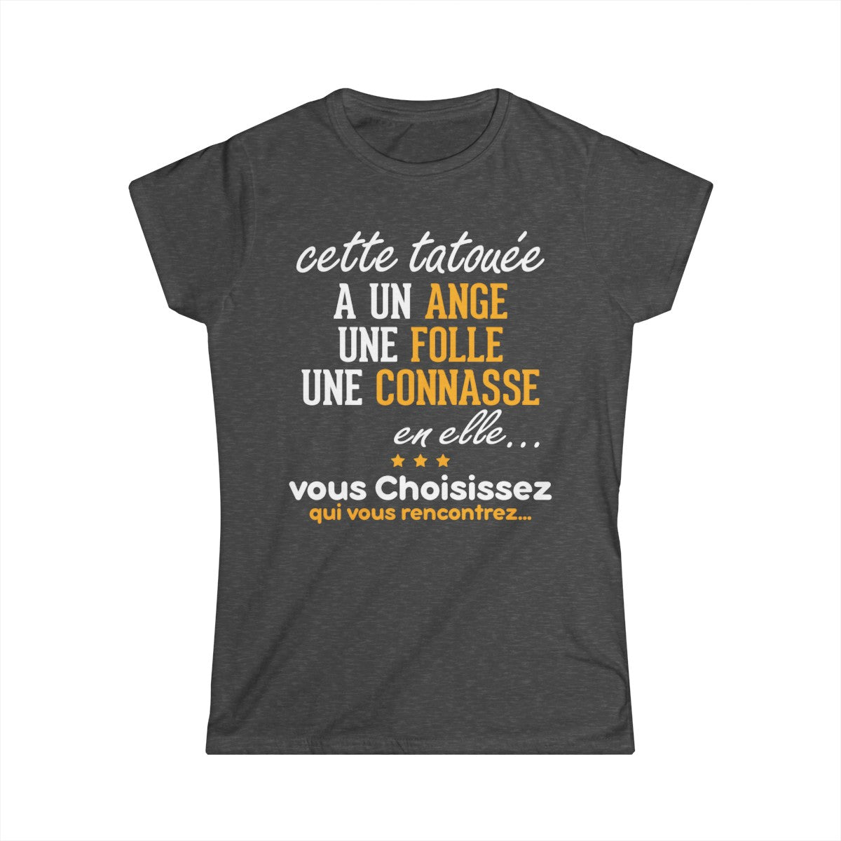 Cette tatouée a un ange une folle une connasse en elle, vous choisissez qui vous rencontrez