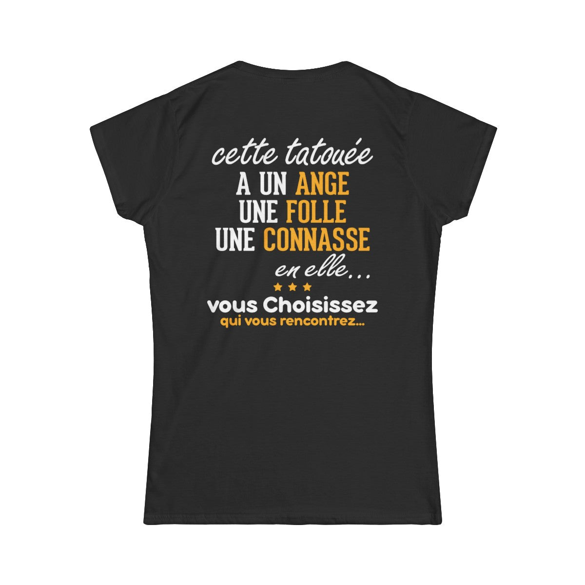 Cette tatouée a un ange une folle une connasse en elle, vous choisissez qui vous rencontrez