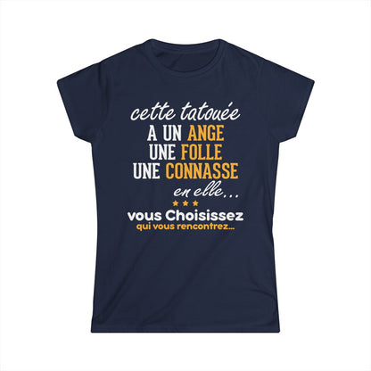 Cette tatouée a un ange une folle une connasse en elle, vous choisissez qui vous rencontrez