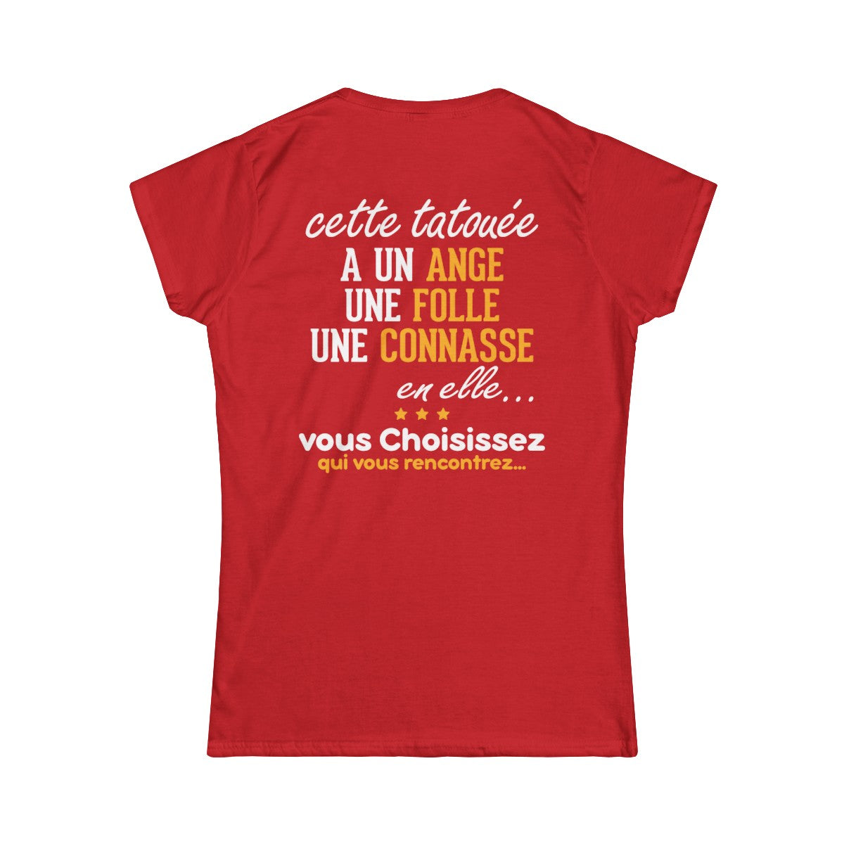 Cette tatouée a un ange une folle une connasse en elle, vous choisissez qui vous rencontrez