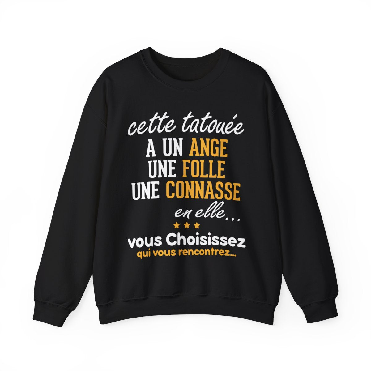 Cette tatouée a un ange une folle une connasse en elle, vous choisissez qui vous rencontrez