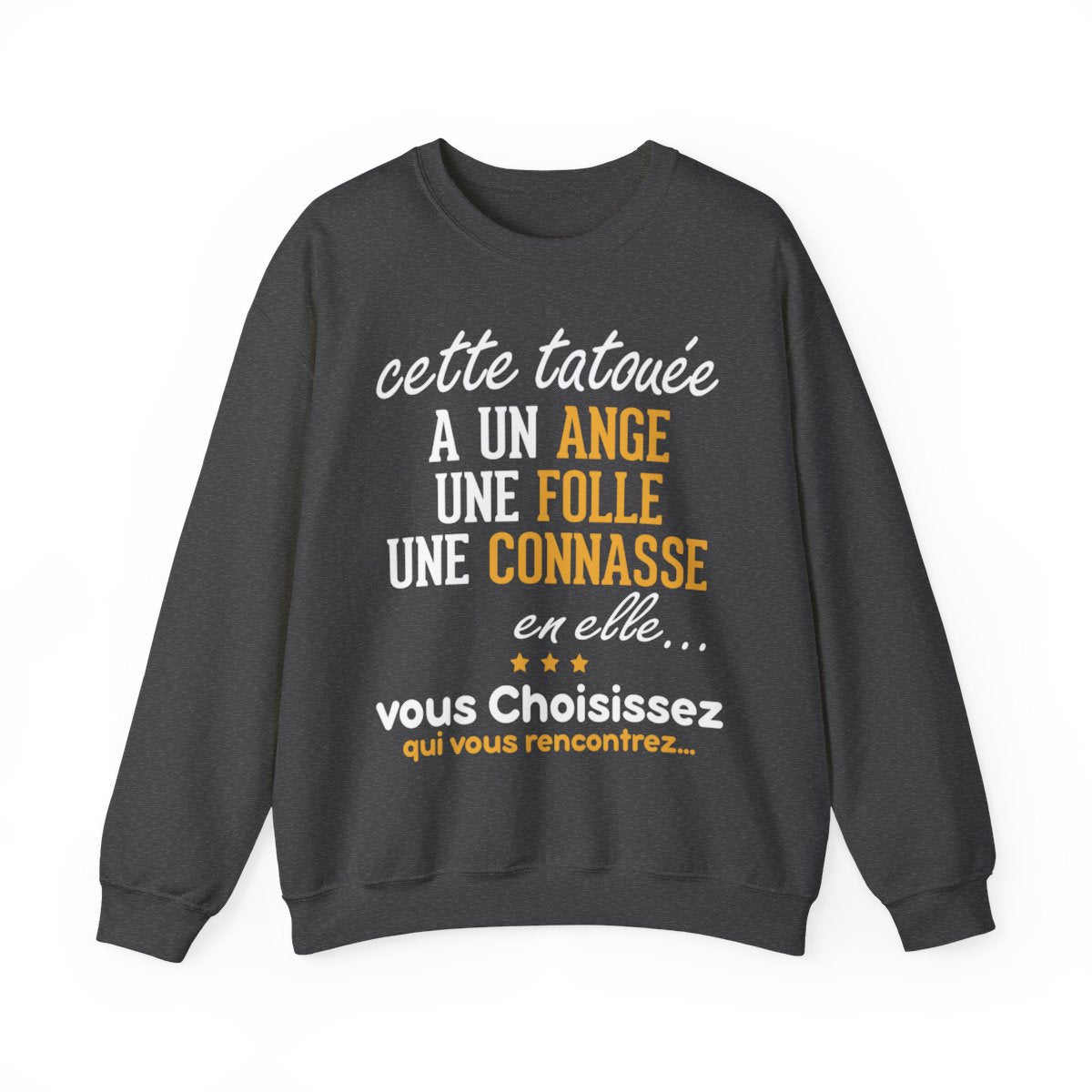 Cette tatouée a un ange une folle une connasse en elle, vous choisissez qui vous rencontrez