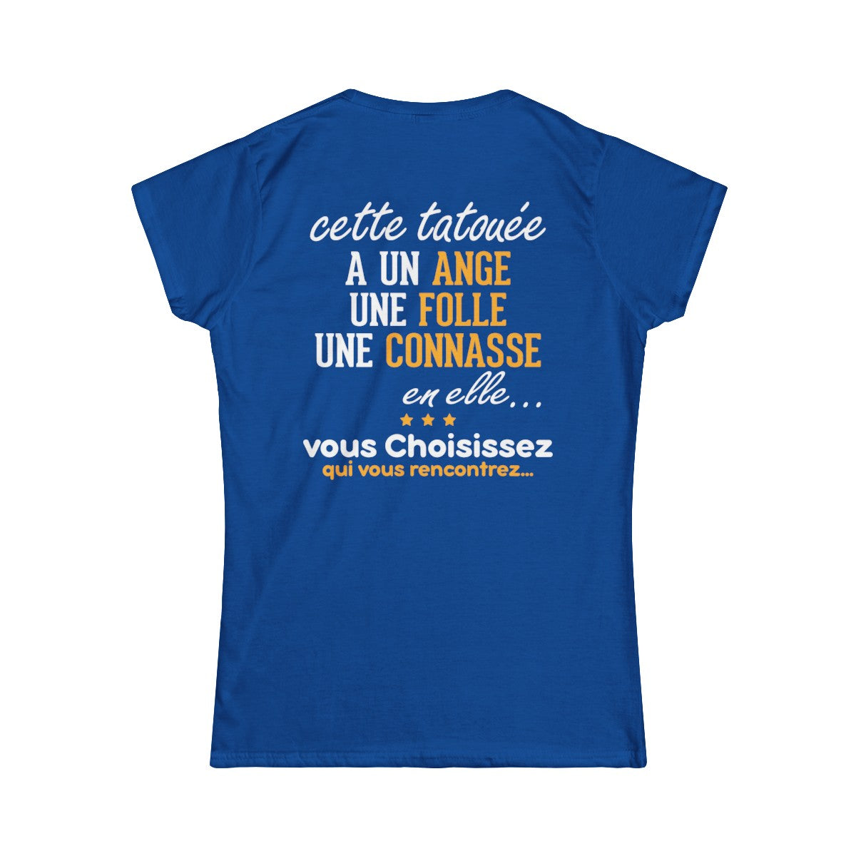 Cette tatouée a un ange une folle une connasse en elle, vous choisissez qui vous rencontrez