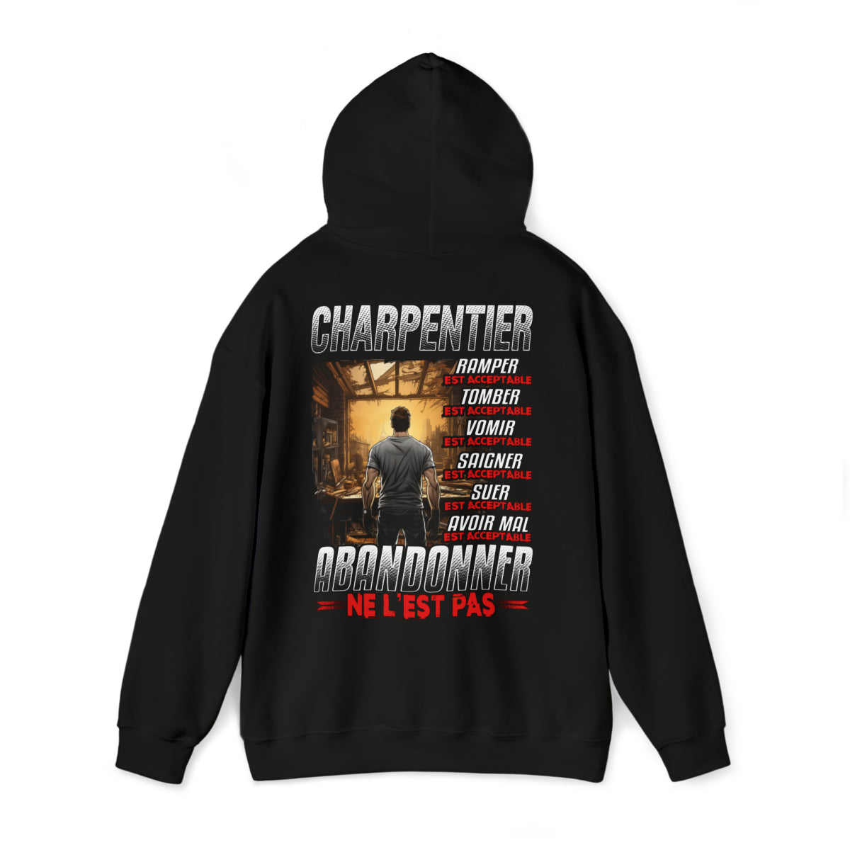 Charpentier, ramper, tomber, vomir, saigner est acceptable